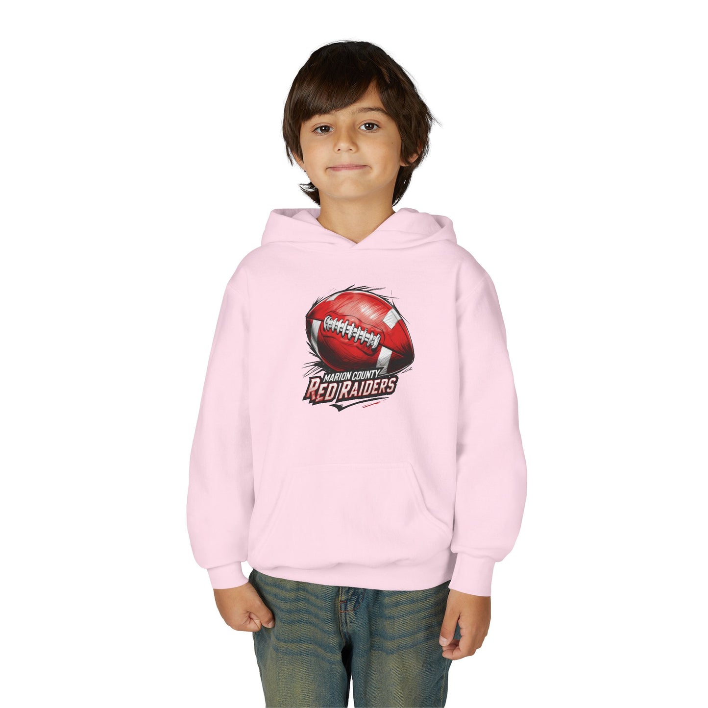 Youth Hoodie Sweatshirt \ Marion County Red Raiders Football \ MCF1