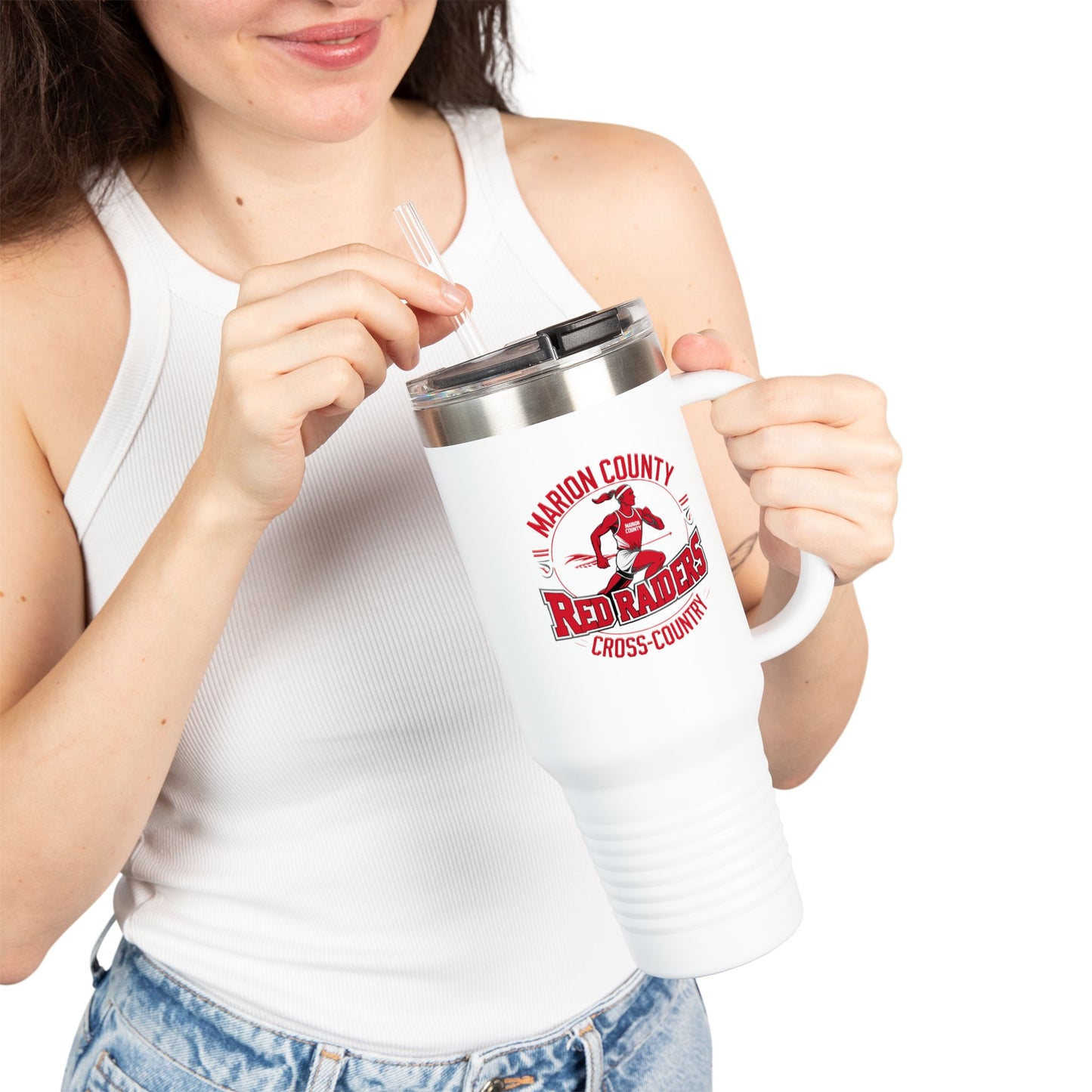 40oz Insulated Tumbler \ Marion County Red Raiders Cross-Country \ MCCC2