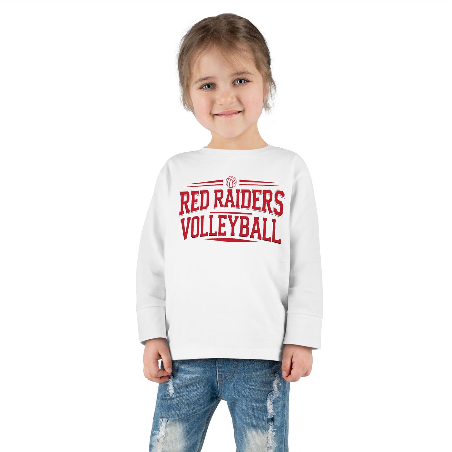 Toddler Long Sleeve Tee \ Marion County Red Raiders Volleyball \ MCV2