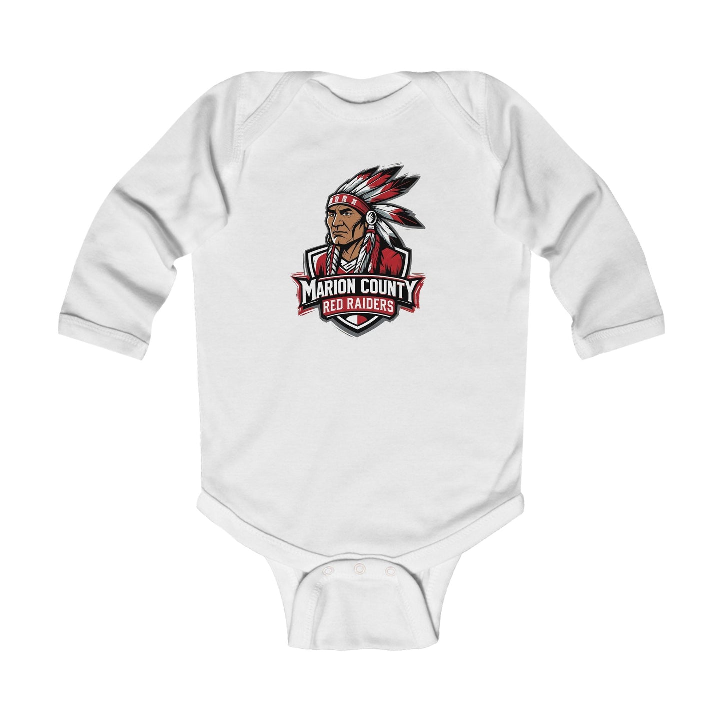 Long Sleeve Baby Bodysuit \ Marion County Red Raiders \ MC2