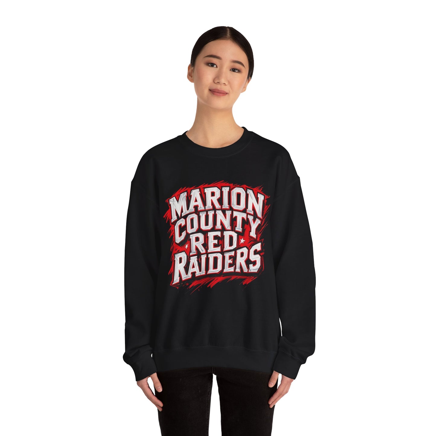 Adult Crewneck Sweatshirt \ Marion County Red Raiders \ MC1