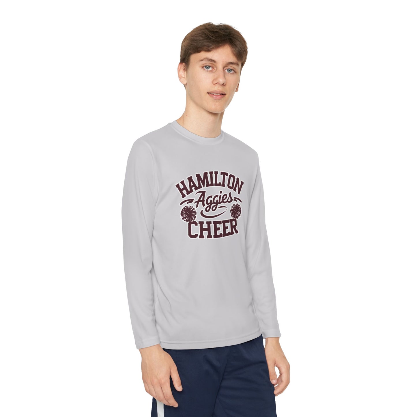 Youth Long Sleeve Tee \ Hamilton Aggies Cheer \ Style HAC2