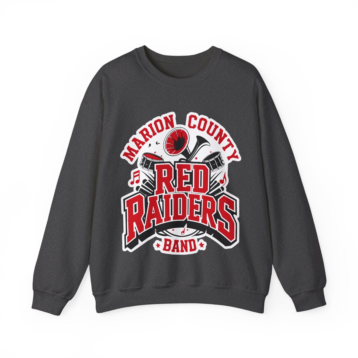 Adult Crewneck Sweatshirt \ Marion County Red Raiders Band \ MCB2