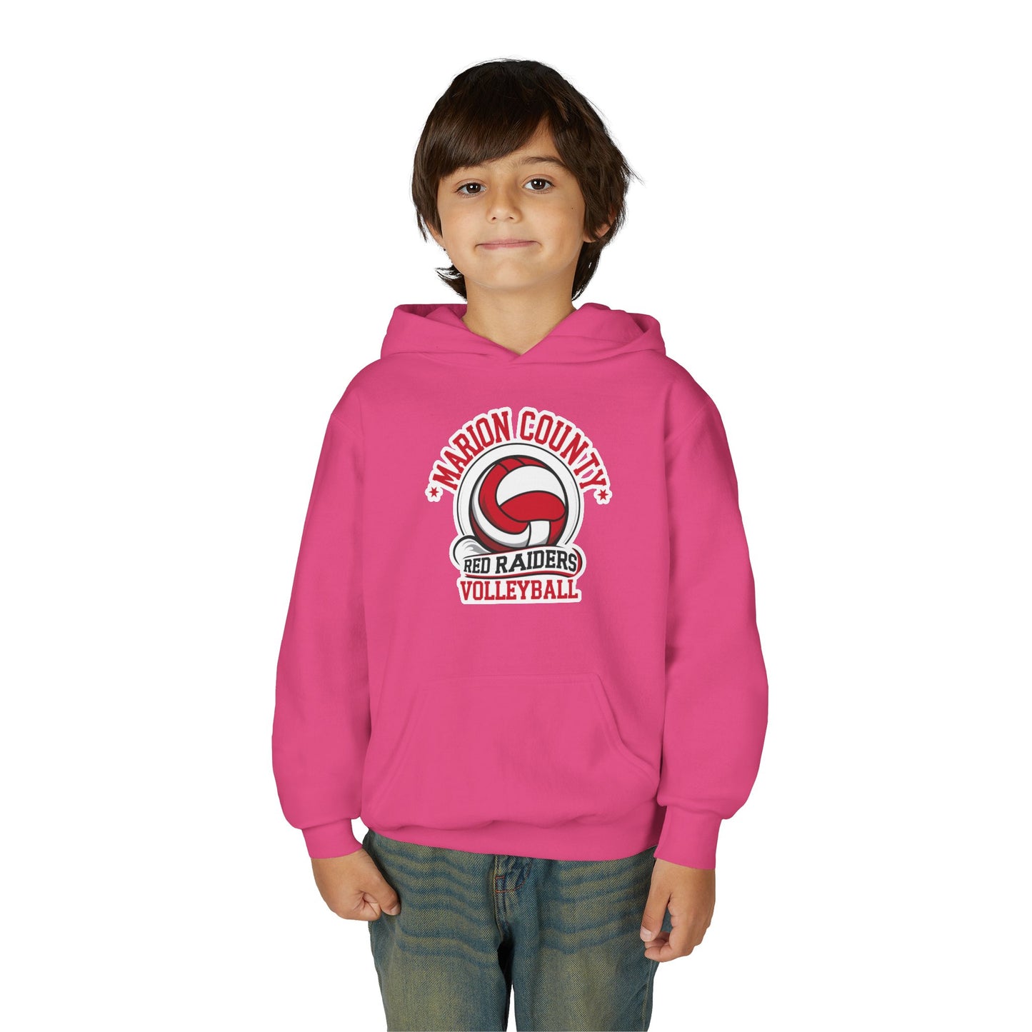Youth Hoodie Sweatshirt \ Marion County Red Raiders Volleyball \ MCV1