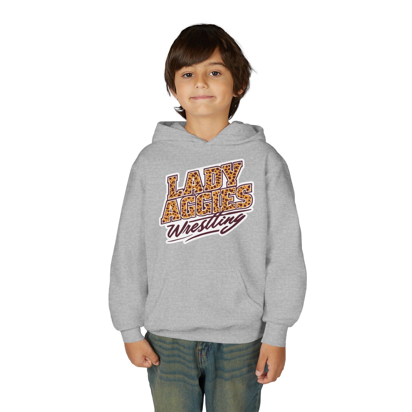 Youth Hoodie Sweatshirt \ Hamilton Aggies Wrestling \ HAWG3