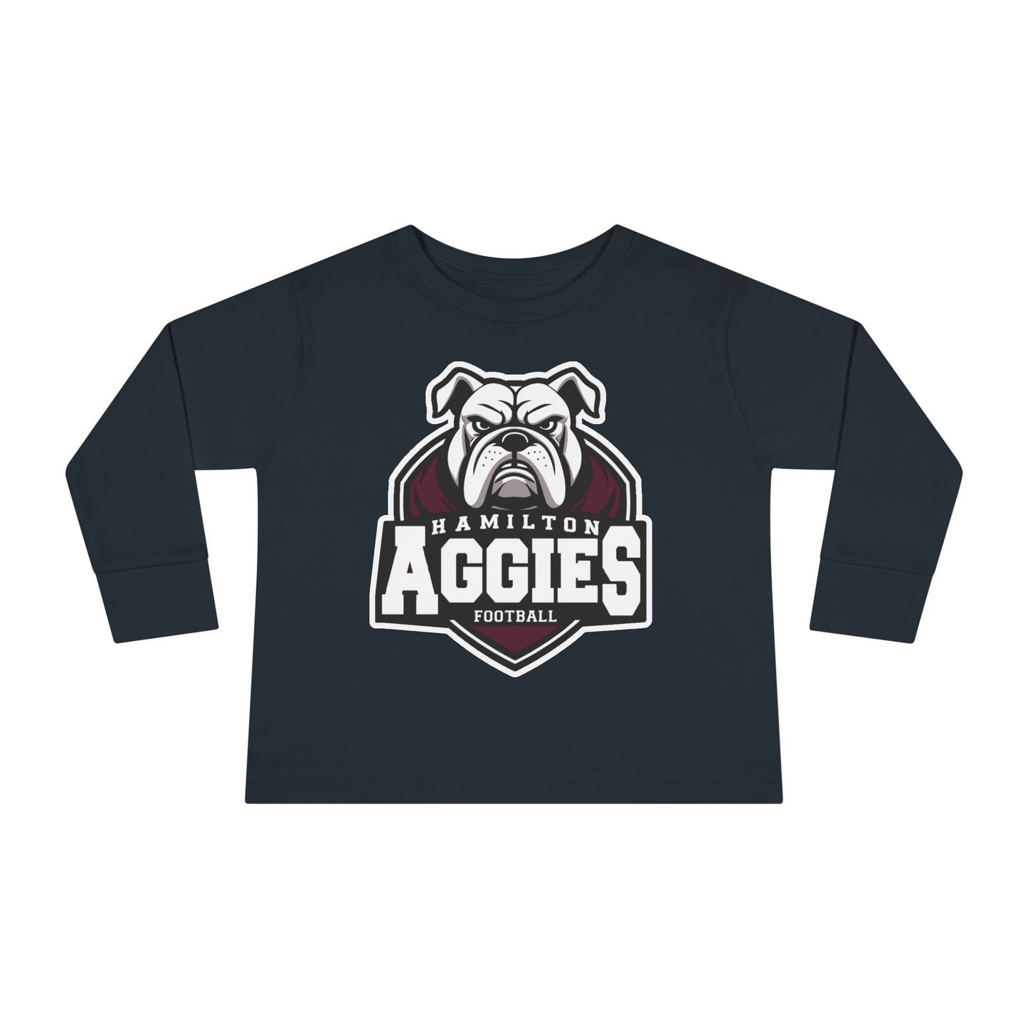 Toddler Long Sleeve Tee \ Hamilton Aggies Football \ HAF2