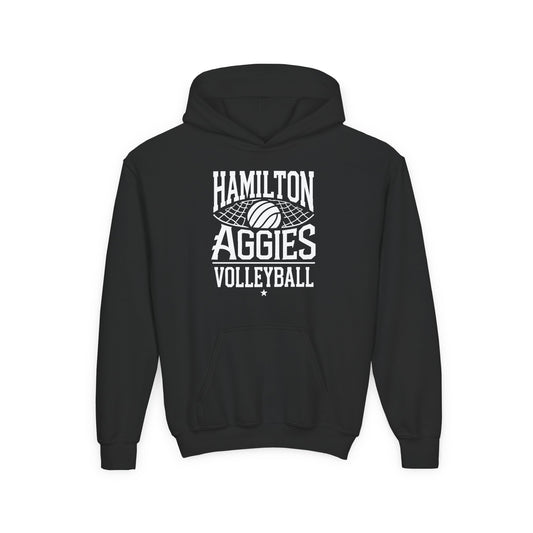 Youth Hoodie Sweatshirt \ Hamilton Aggies Volleyball \ HAV2