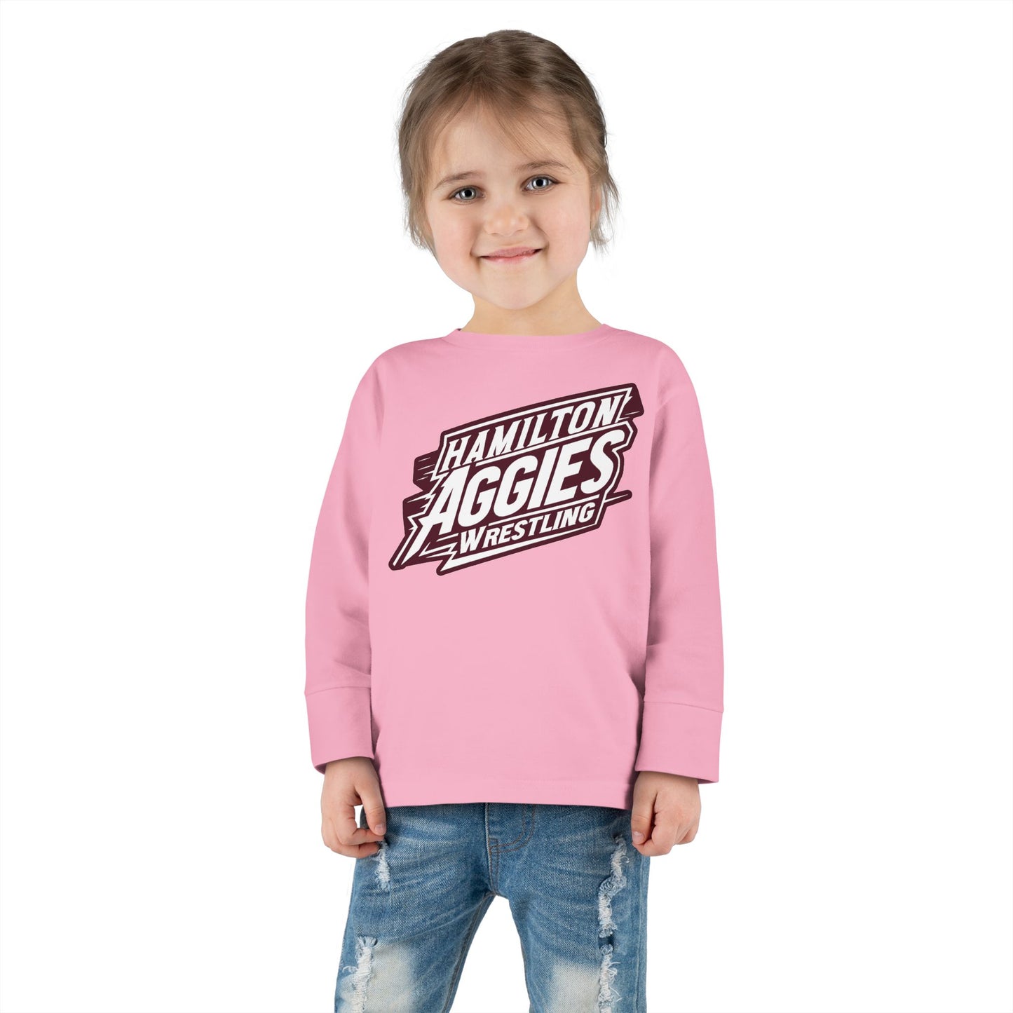 Toddler Long Sleeve Tee \ Hamilton Aggies Wrestling \ HAW1