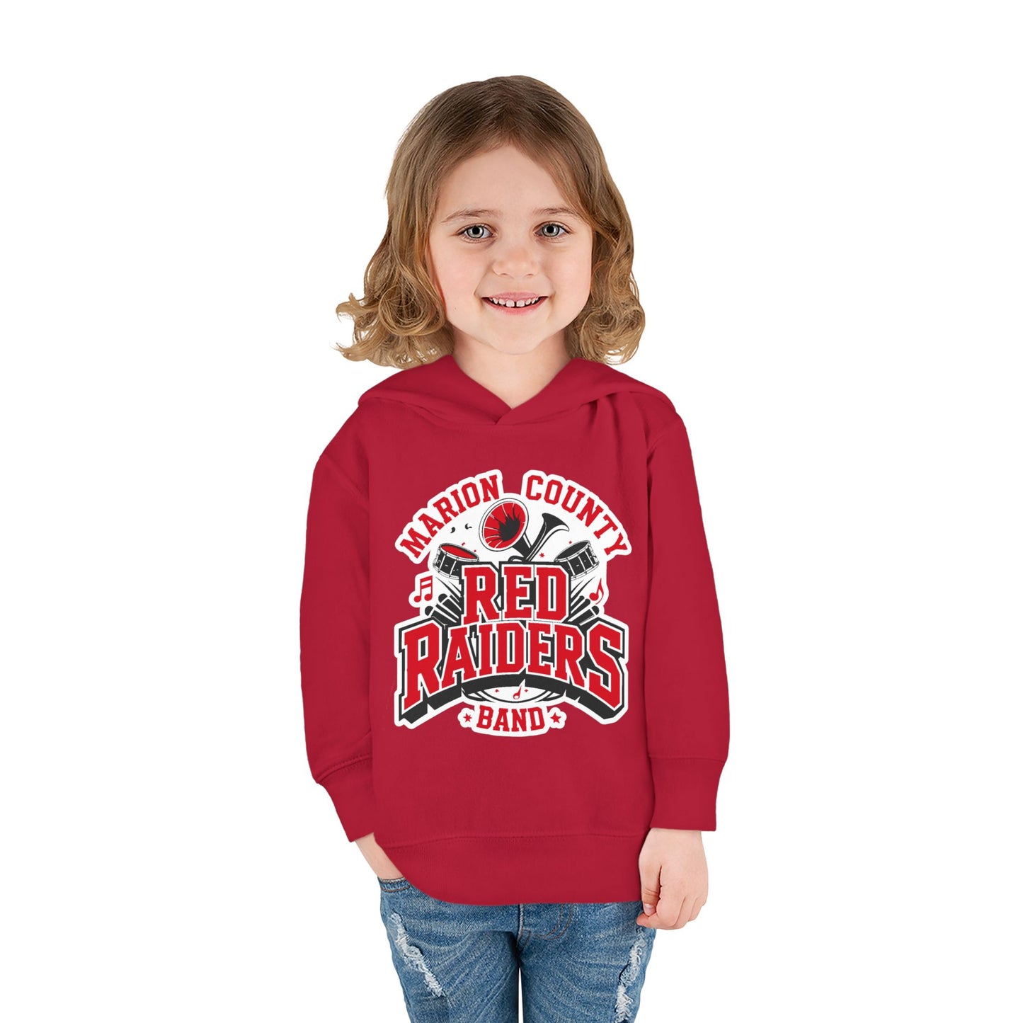Toddler Hoodie Sweatshirt \ Marion County Red Raiders Band \ MCB2