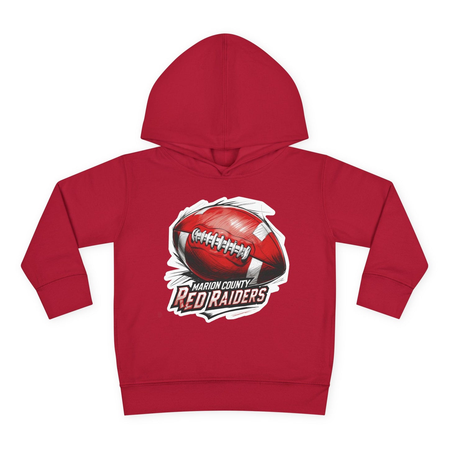 Toddler Hoodie Sweatshirt \ Marion County Red Raiders Football \ MCF1