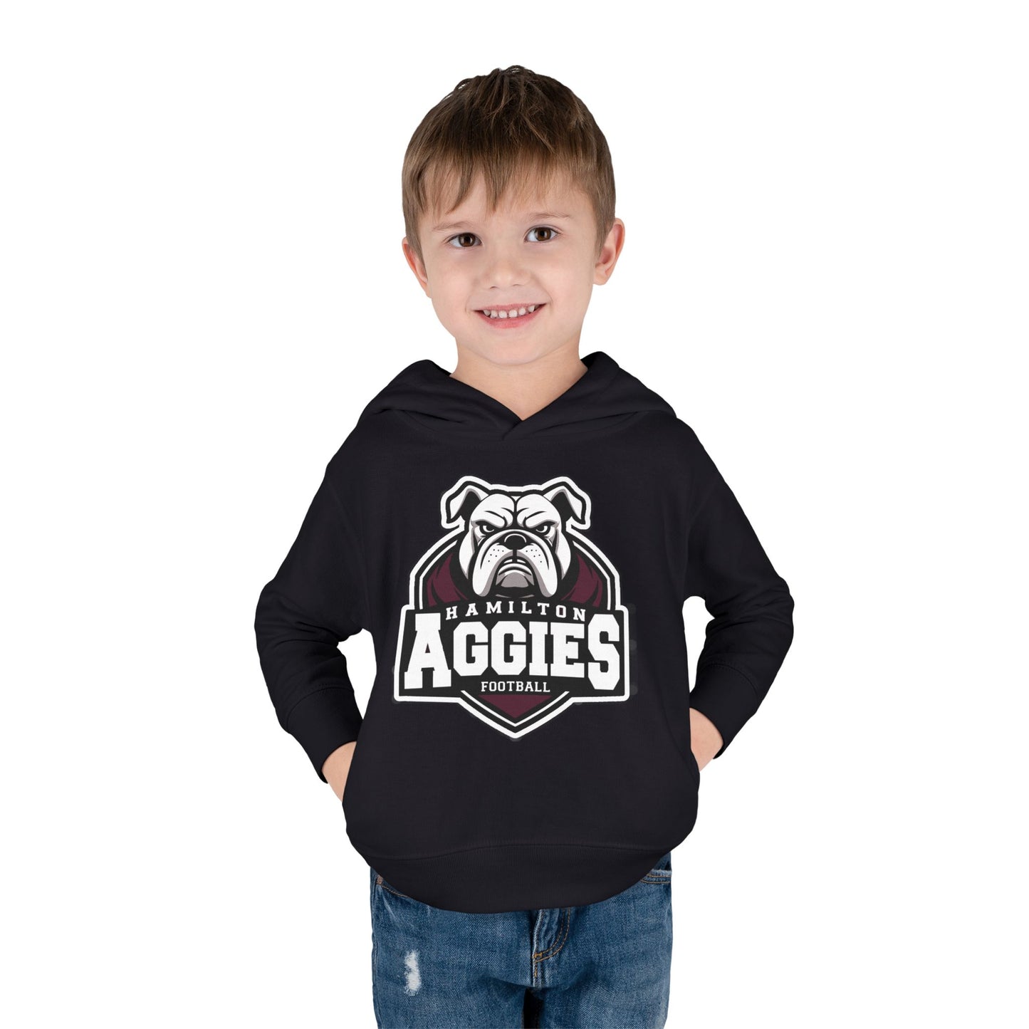 Toddler Hoodie Sweatshirt \ Hamilton Aggies Football \ HAF2