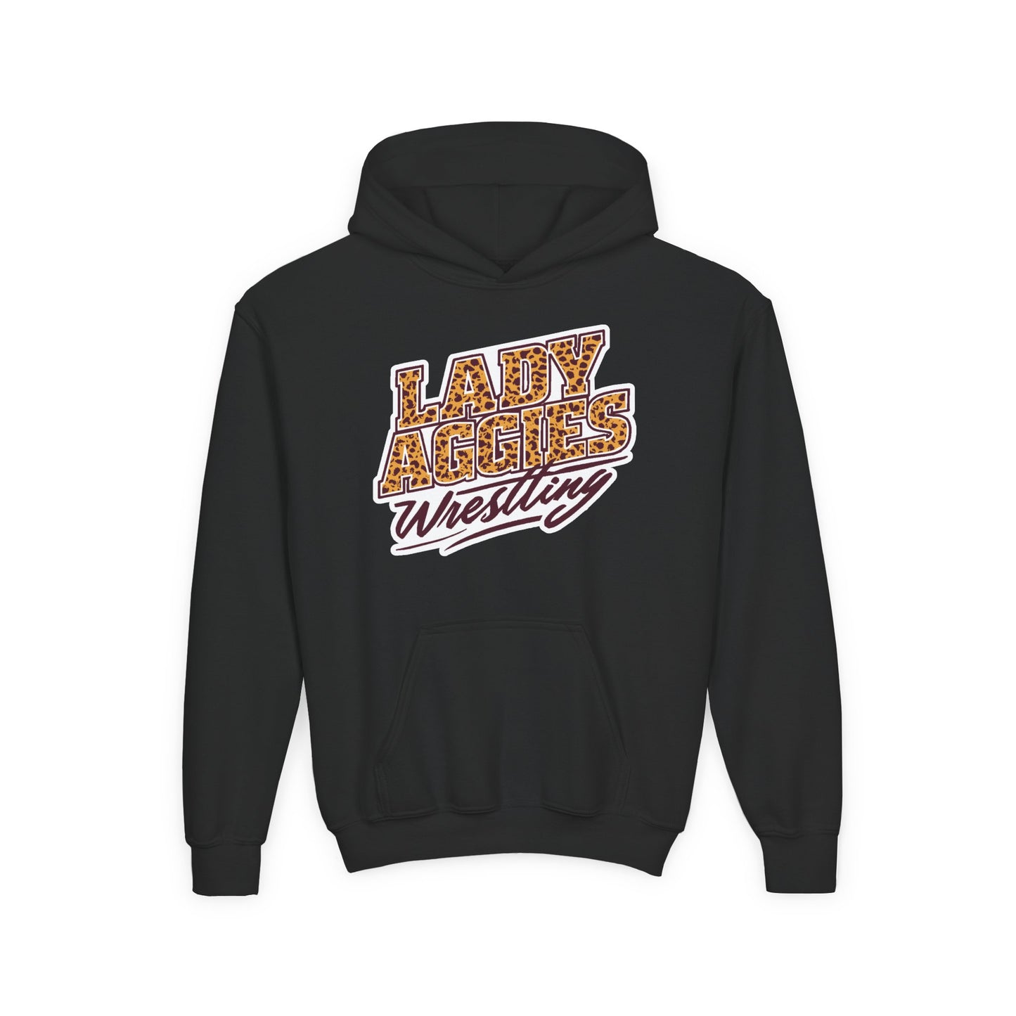 Youth Hoodie Sweatshirt \ Hamilton Aggies Wrestling \ HAWG3
