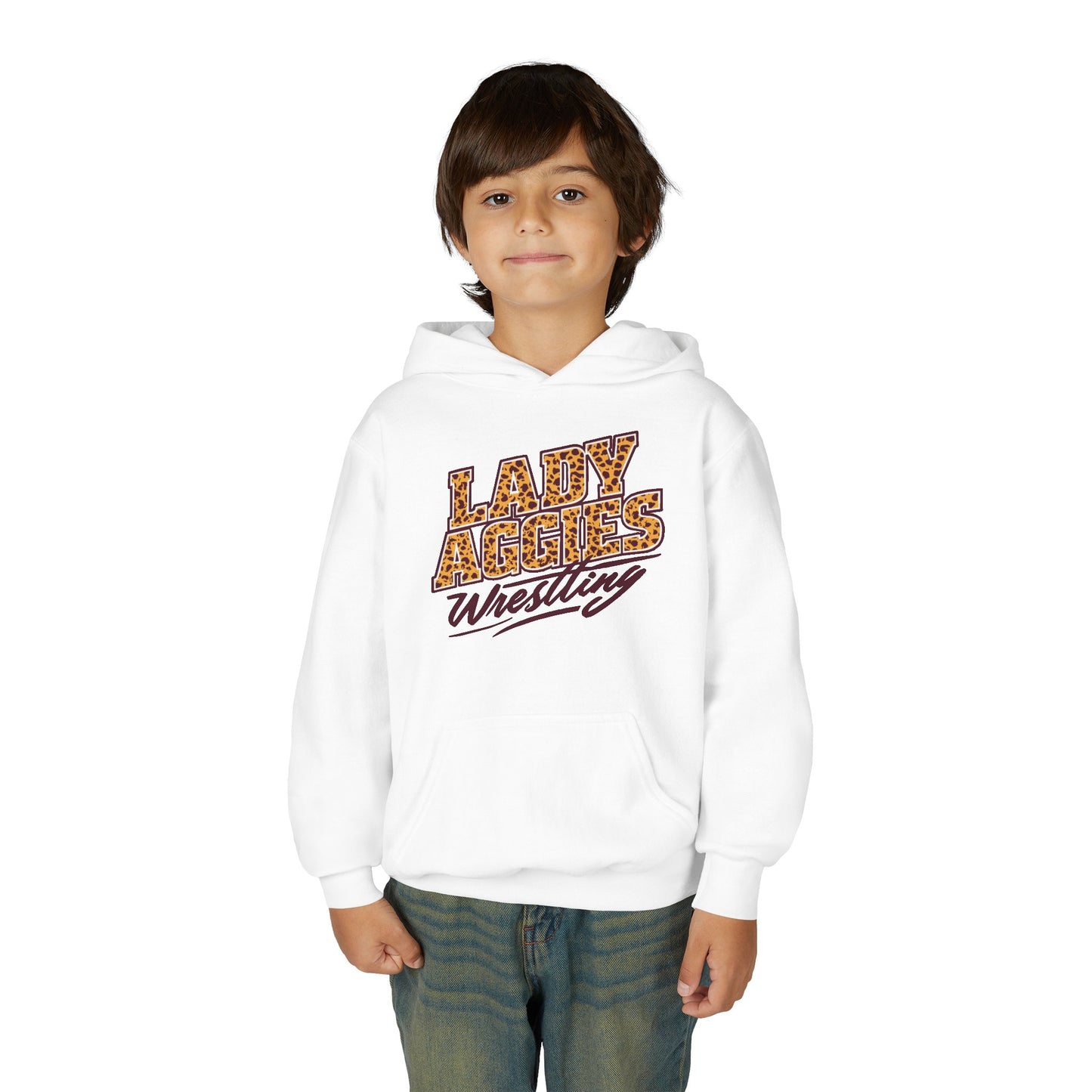 Youth Hoodie Sweatshirt \ Hamilton Aggies Wrestling \ HAWG3