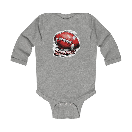 Long Sleeve Baby Bodysuit \ Marion County Red Raiders Football \ MCF1