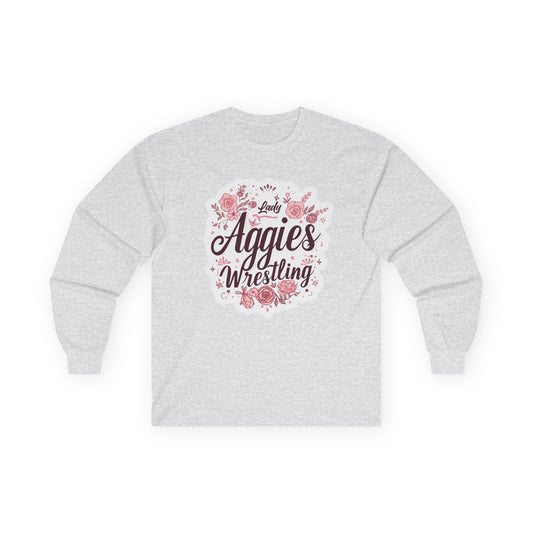 Adult Long Sleeve Tee \ Hamilton Aggies Wrestling \ HAWG1