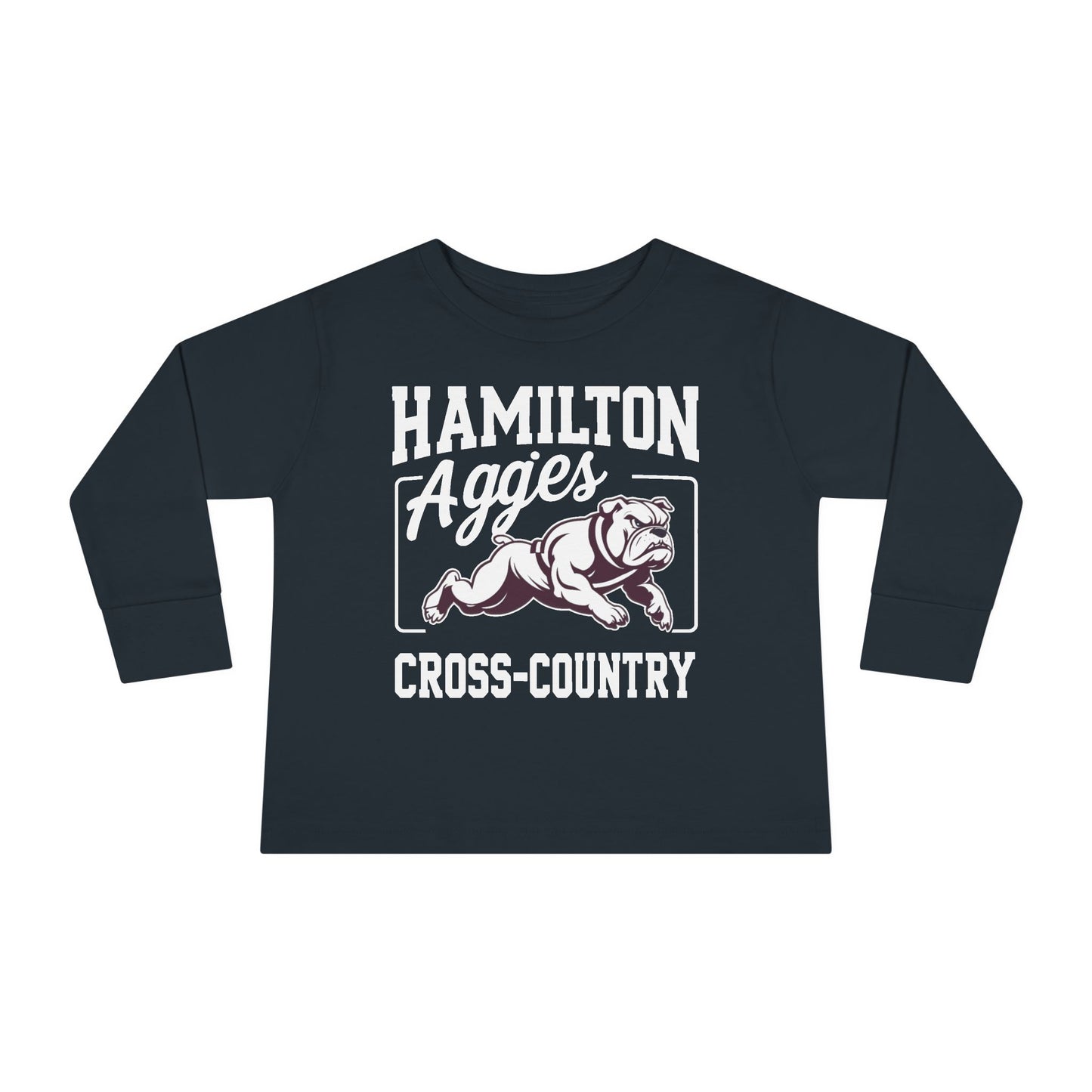 Toddler Long Sleeve Tee \ Hamilton Aggies Cross-Country \ HCC2