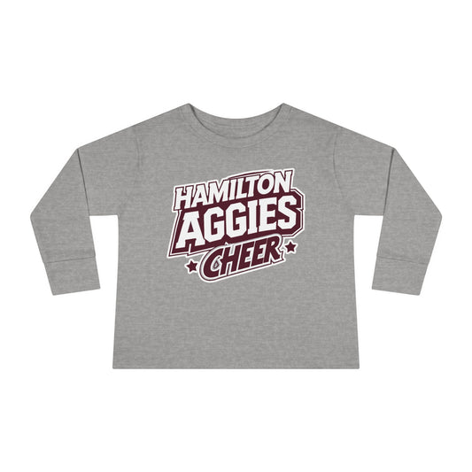 Toddler Long Sleeve Tee \ Hamilton Aggies Cheer \ HAC1