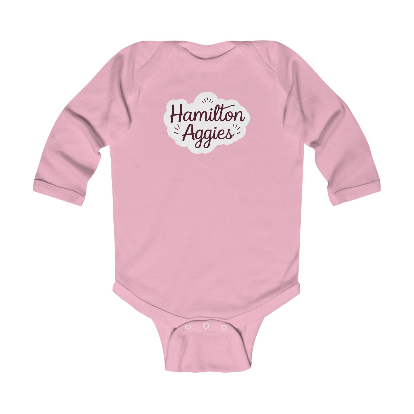 Long Sleeve Baby Bodysuit \ Hamilton Aggies \ HAG1