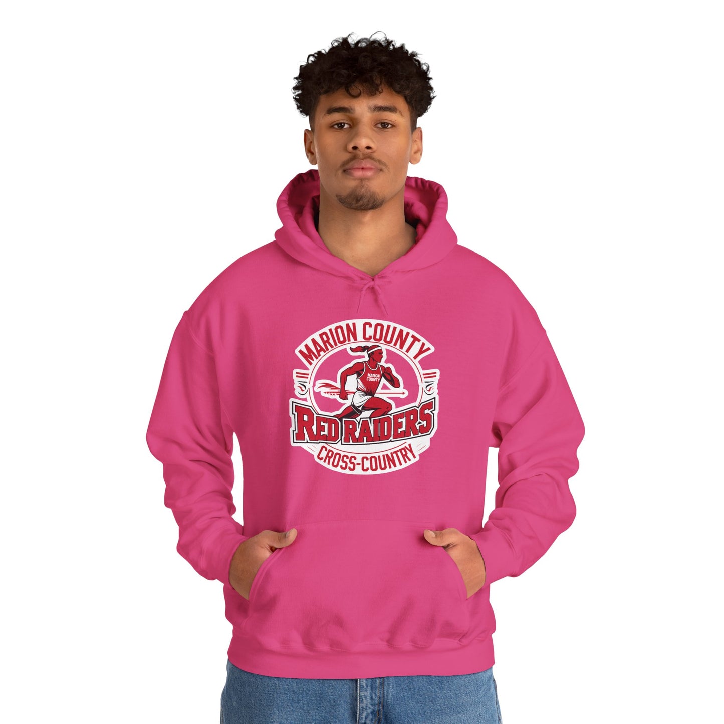 Adult Hoodie Sweatshirt \ Marion County Red Raiders Cross-Country \ MCCC2