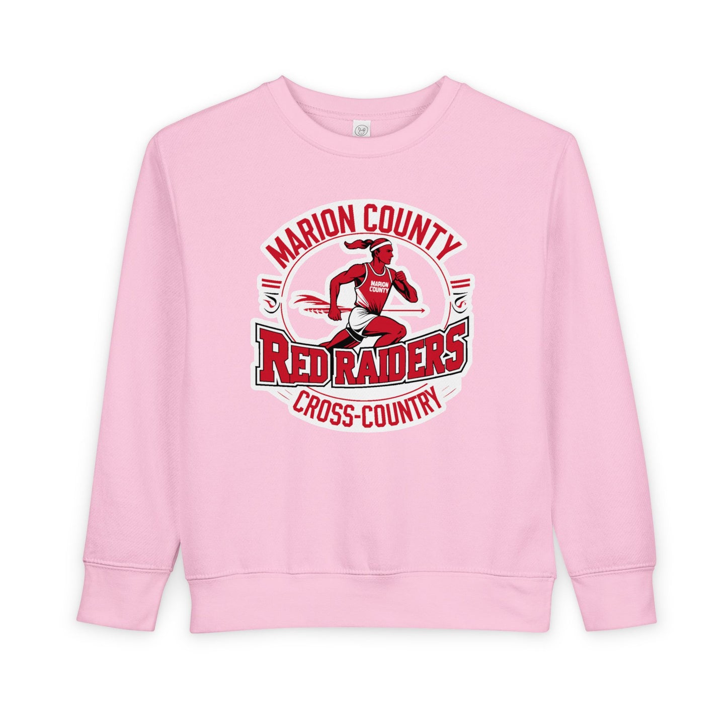 Toddler Crewneck Sweatshirt \ Marion County Red Raiders Cross-Country \ MCCC2