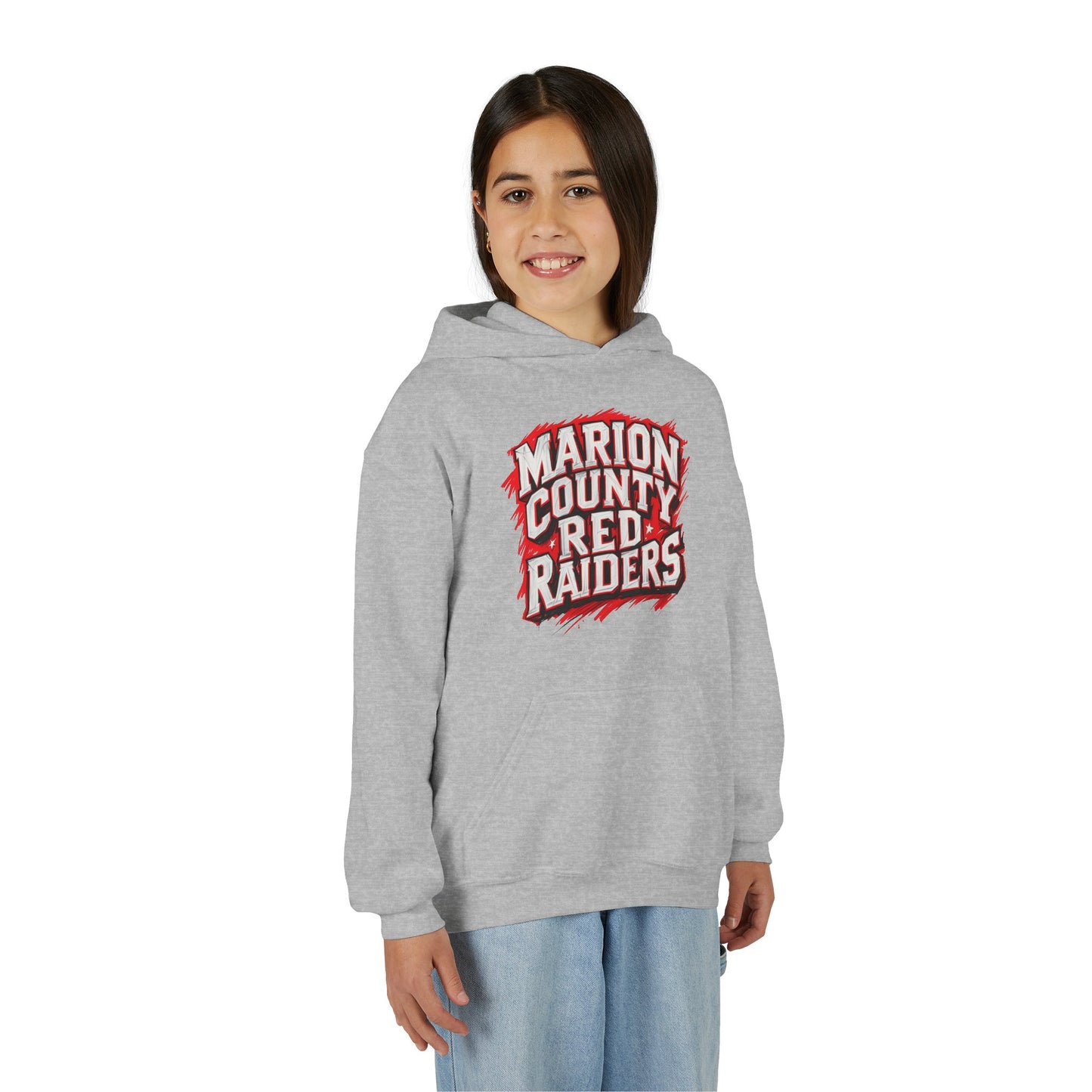 Youth Hoodie Sweatshirt \ Marion County Red Raiders \ MC1
