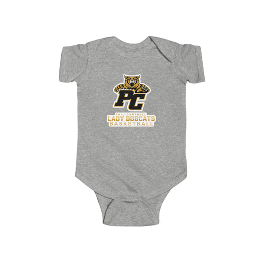 Short Sleeve Baby Bodysuit \ Phil Campbell Bobcats Basketball \ PCBBKG1