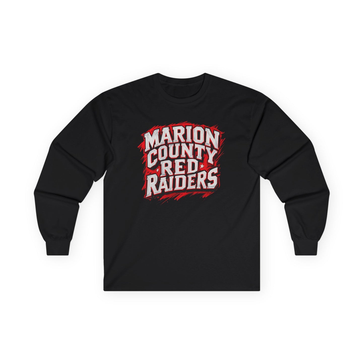 Adult Long Sleeve Tee \ Marion County Red Raiders \ MC1