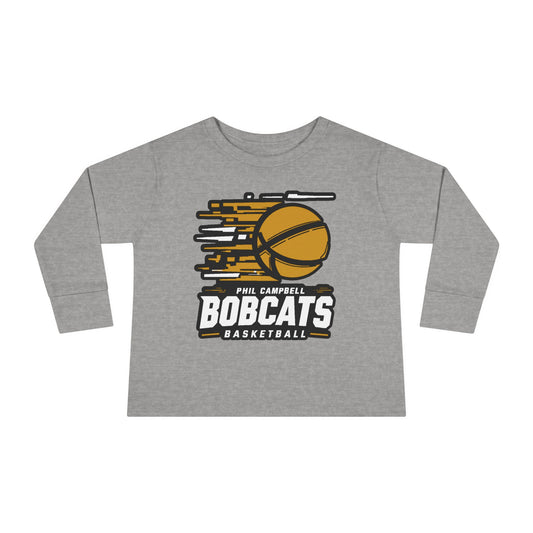 Toddler Long Sleeve Tee \ Phil Campbell Bobcats Basketball \ PCBBK2