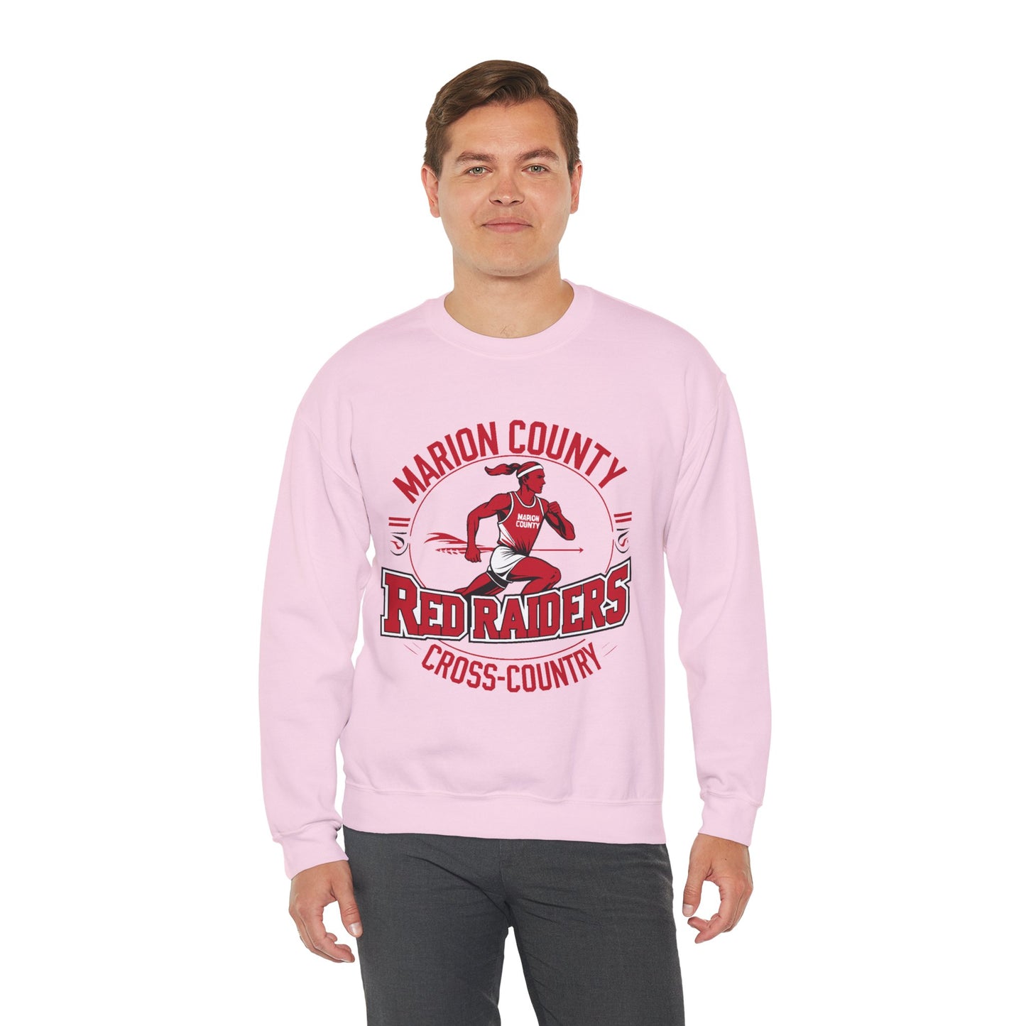 Adult Crewneck Sweatshirt \ Marion County Red Raiders Cross-Country \ MCCC2