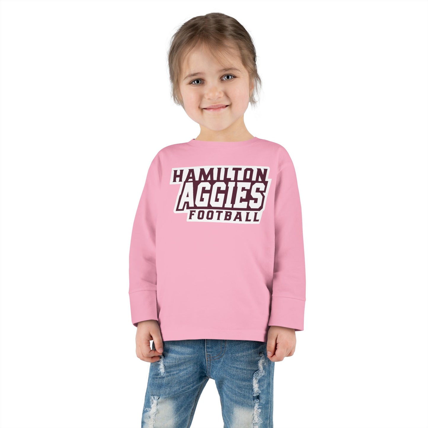 Toddler Long Sleeve Tee \ Hamilton Aggies Football \ HAF1