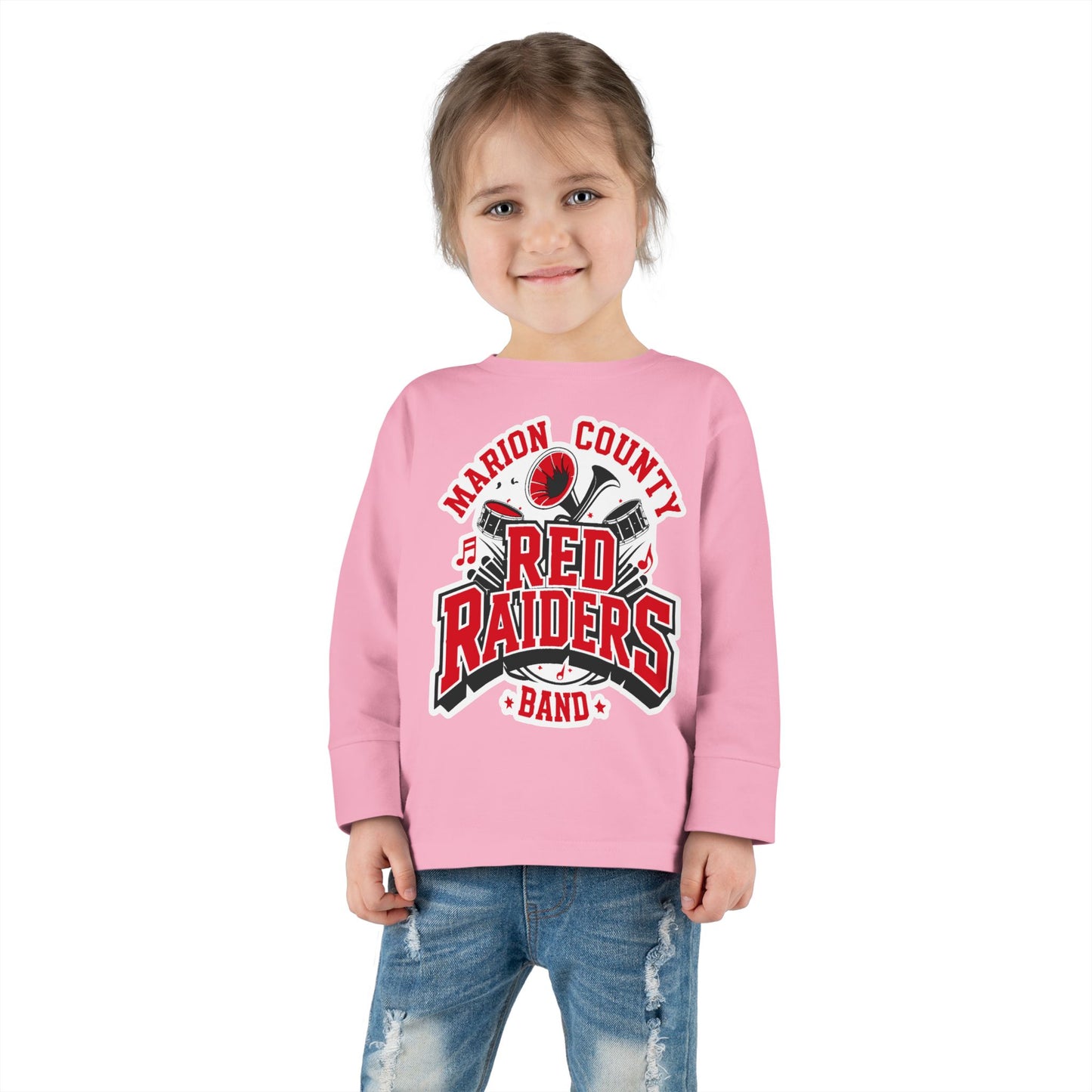 Toddler Long Sleeve Tee \ Marion County Red Raiders Band \ MCB2