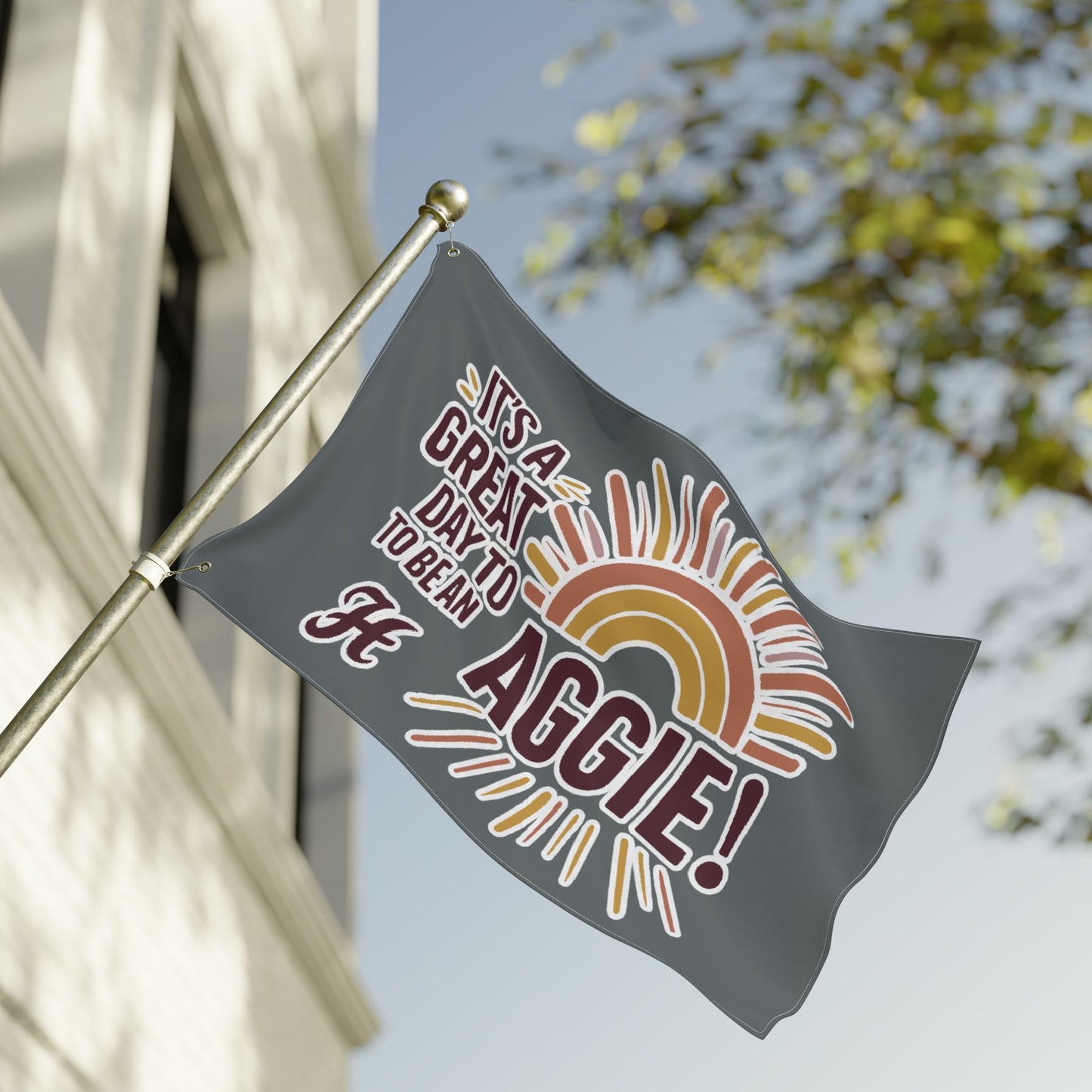 Double Sided Flag \ It's a Great Day to be an Aggie! \ GDA1