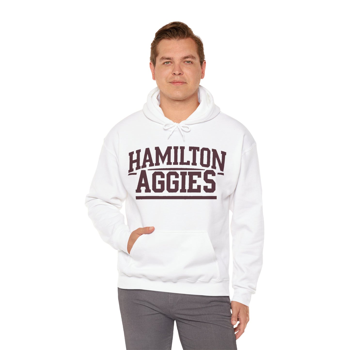 Adult Hoodie Sweatshirt \ Hamilton Aggies \ HA2