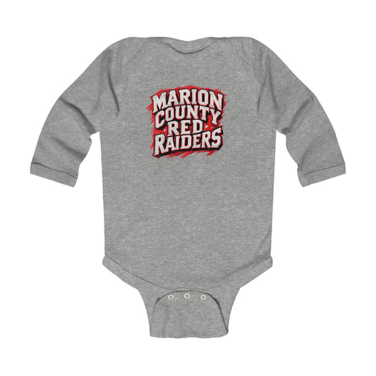 Long Sleeve Baby Bodysuit \ Marion County Red Raiders \ MC1