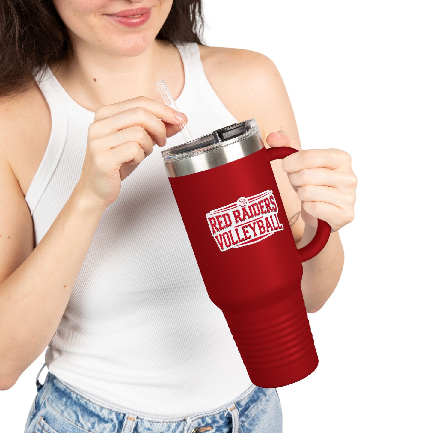 40oz Insulated Tumbler \ Marion County Red Raiders Volleyball \ MCV2