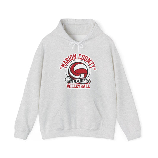 Adult Hoodie Sweatshirt \ Marion County Red Raiders Volleyball \ MCV1