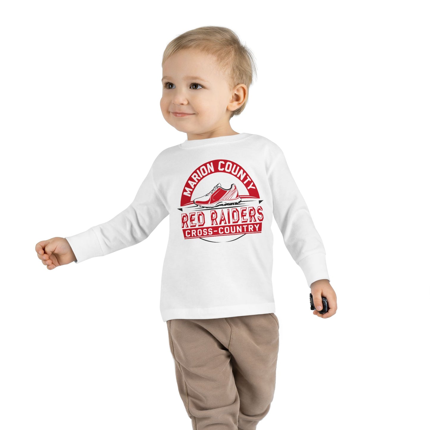 Toddler Long Sleeve Tee \ Marion County Red Raiders Cross-Country \ MCCC1