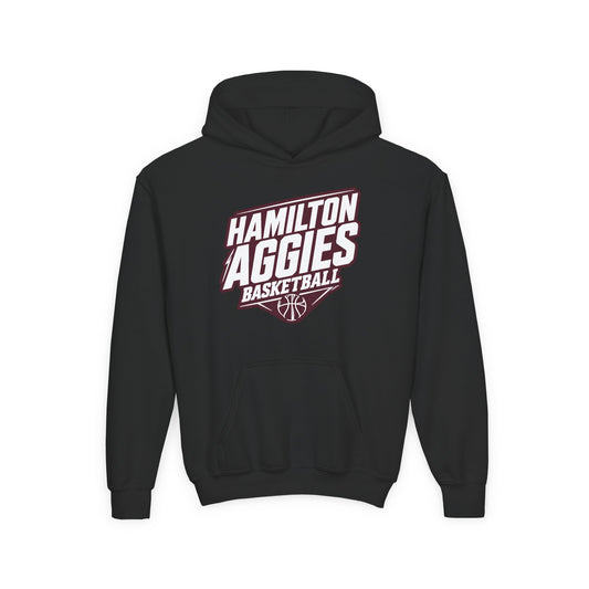 Youth Hoodie Sweatshirt \ Hamilton Aggies Basketball \ HABK2