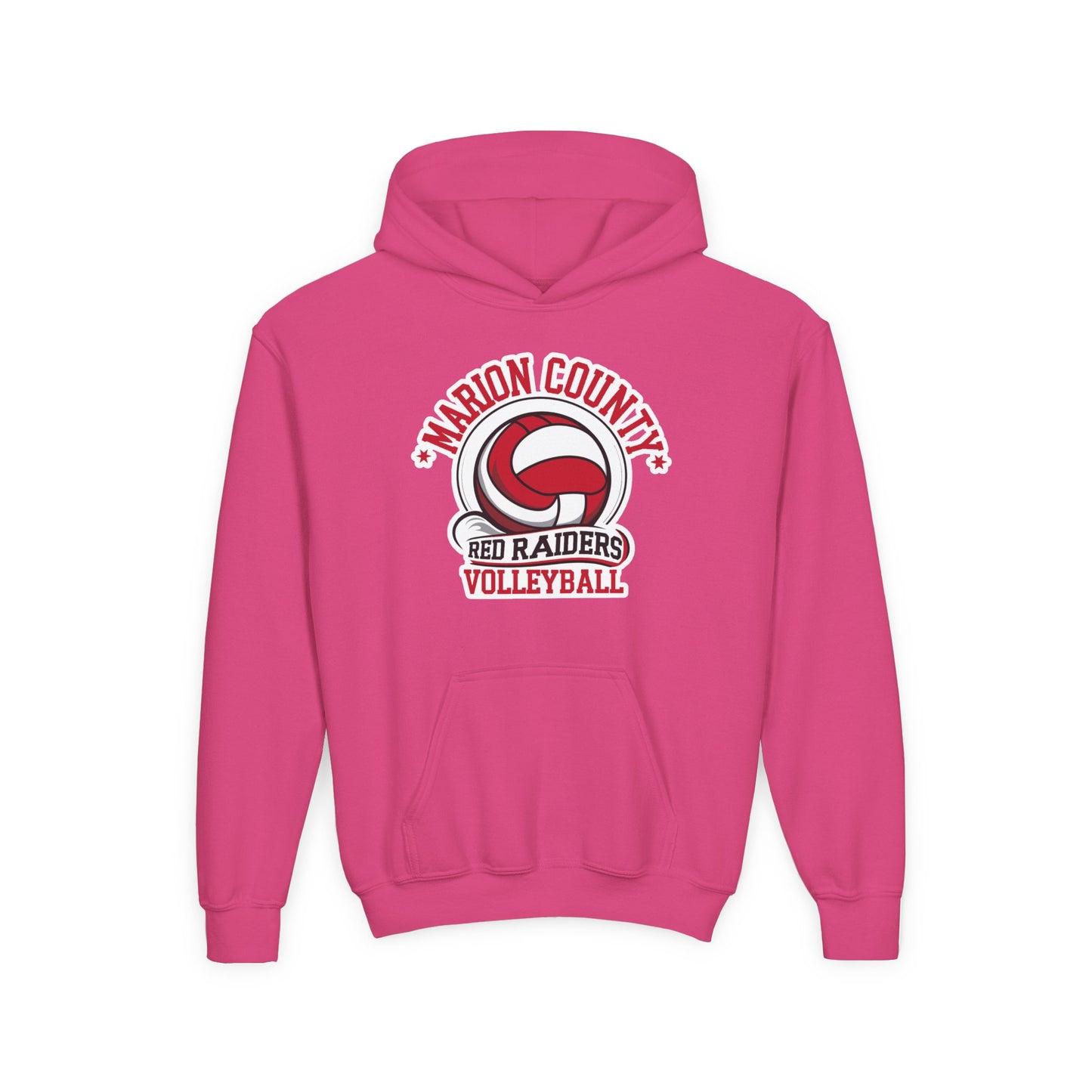 Youth Hoodie Sweatshirt \ Marion County Red Raiders Volleyball \ MCV1