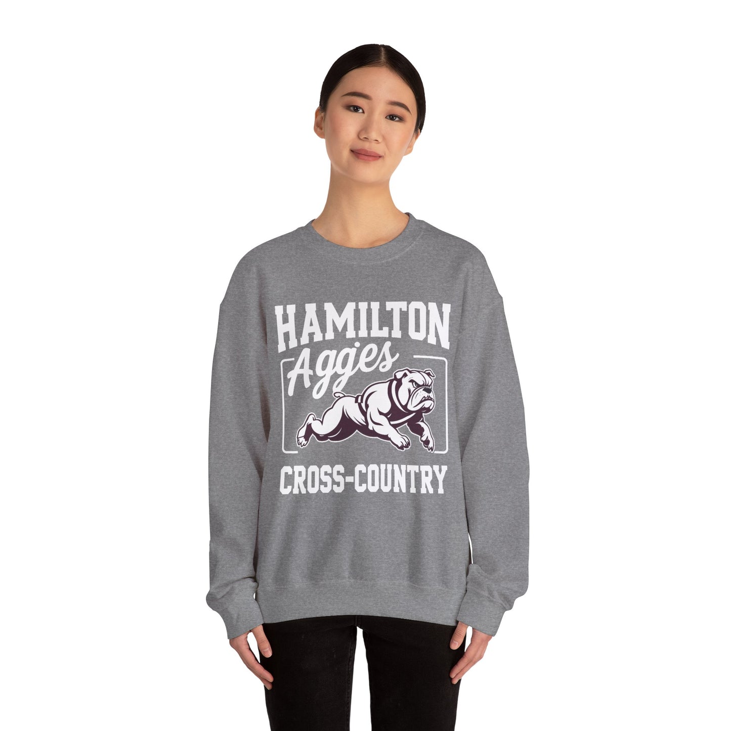 Adult Crewneck Sweatshirt \ Hamilton Aggies Cross-Country \ HCC2