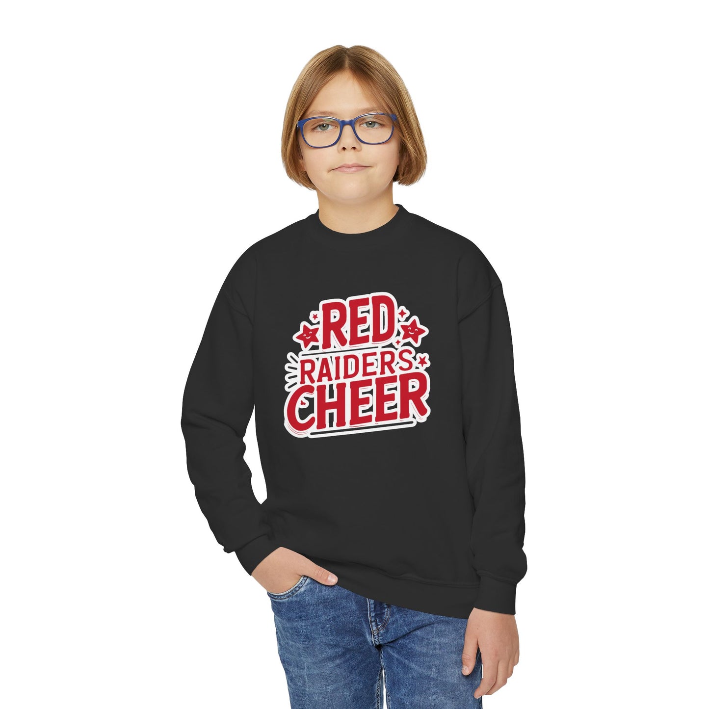 Youth Crewneck Sweatshirt \ Marion County Red Raiders Cheer \ MCC2
