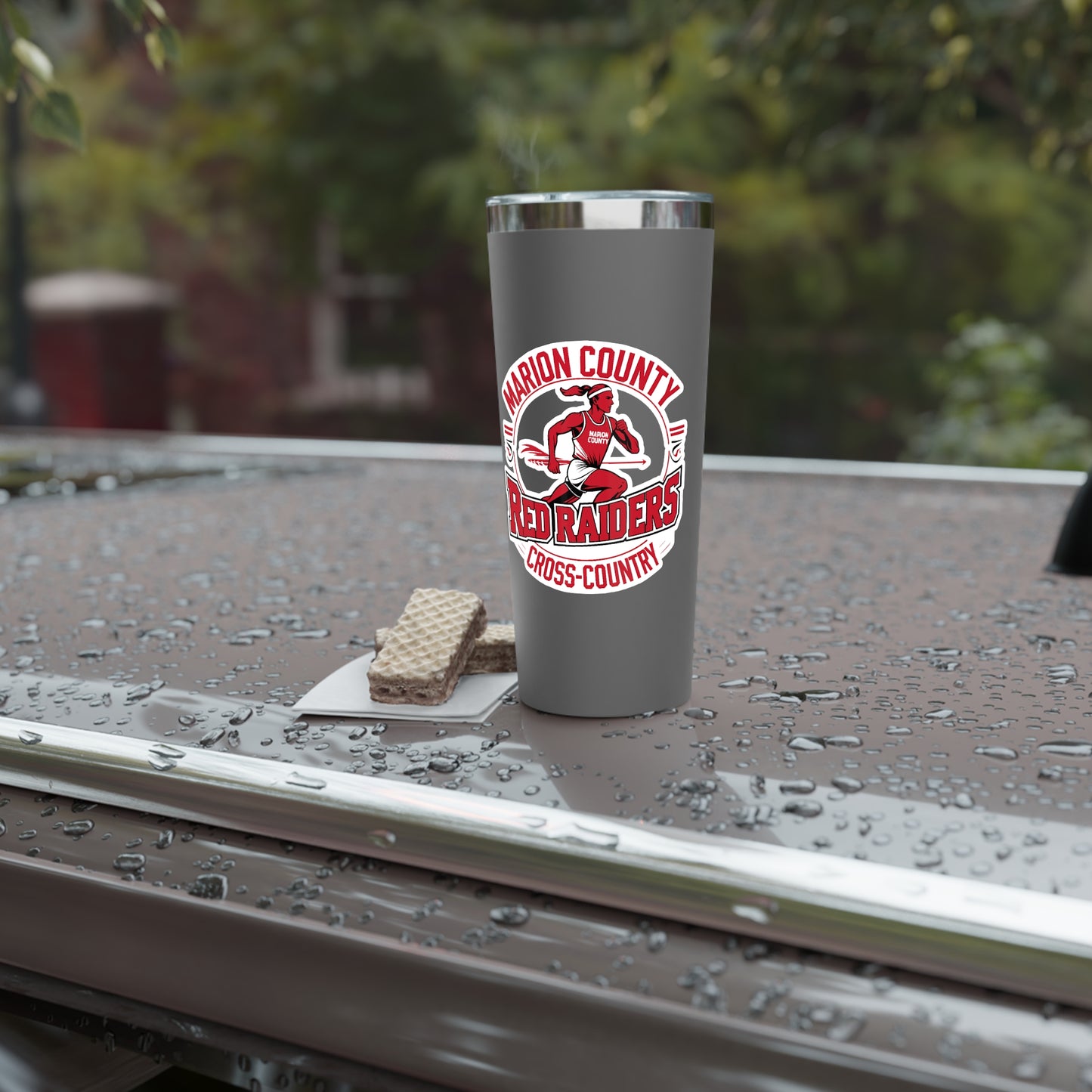 22oz Copper Insulated Tumbler \ Marion County Red Raiders Cross-Country \ MCCC2