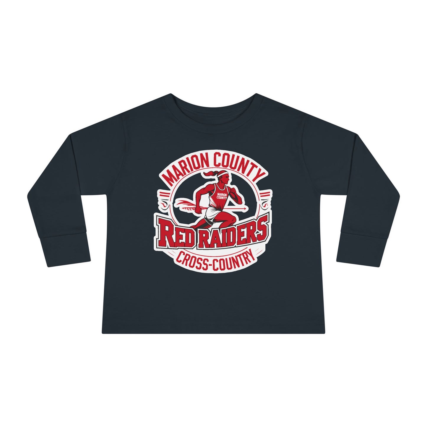 Toddler Long Sleeve Tee \ Marion County Red Raiders Cross-Country \ MCCC2