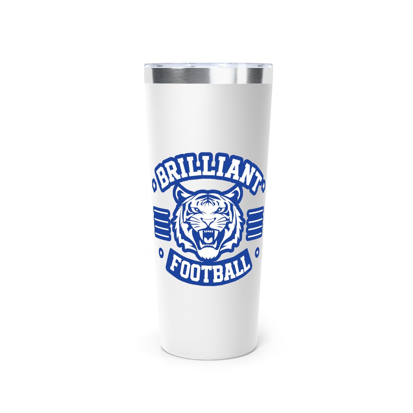 22oz Copper Insulated Tumbler \ Brilliant Tigers Football \ BTF2