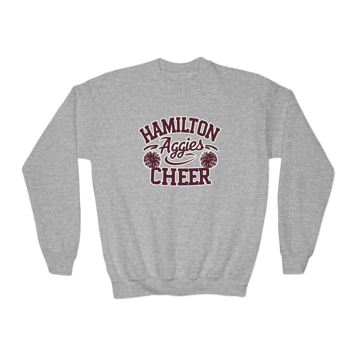 Youth Crewneck Sweatshirt \ Hamilton Aggies Cheer \ Style HAC2