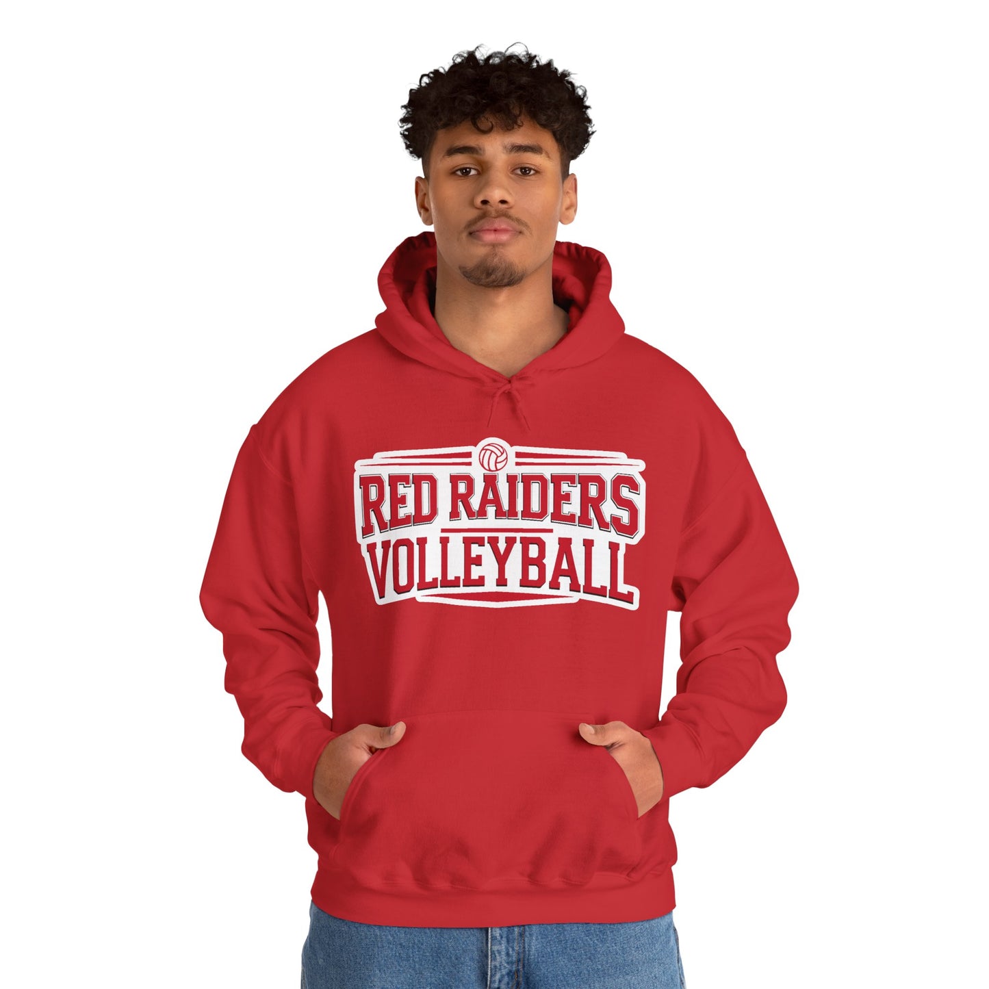 Adult Hoodie Sweatshirt \ Marion County Red Raiders Volleyball \ MCV2