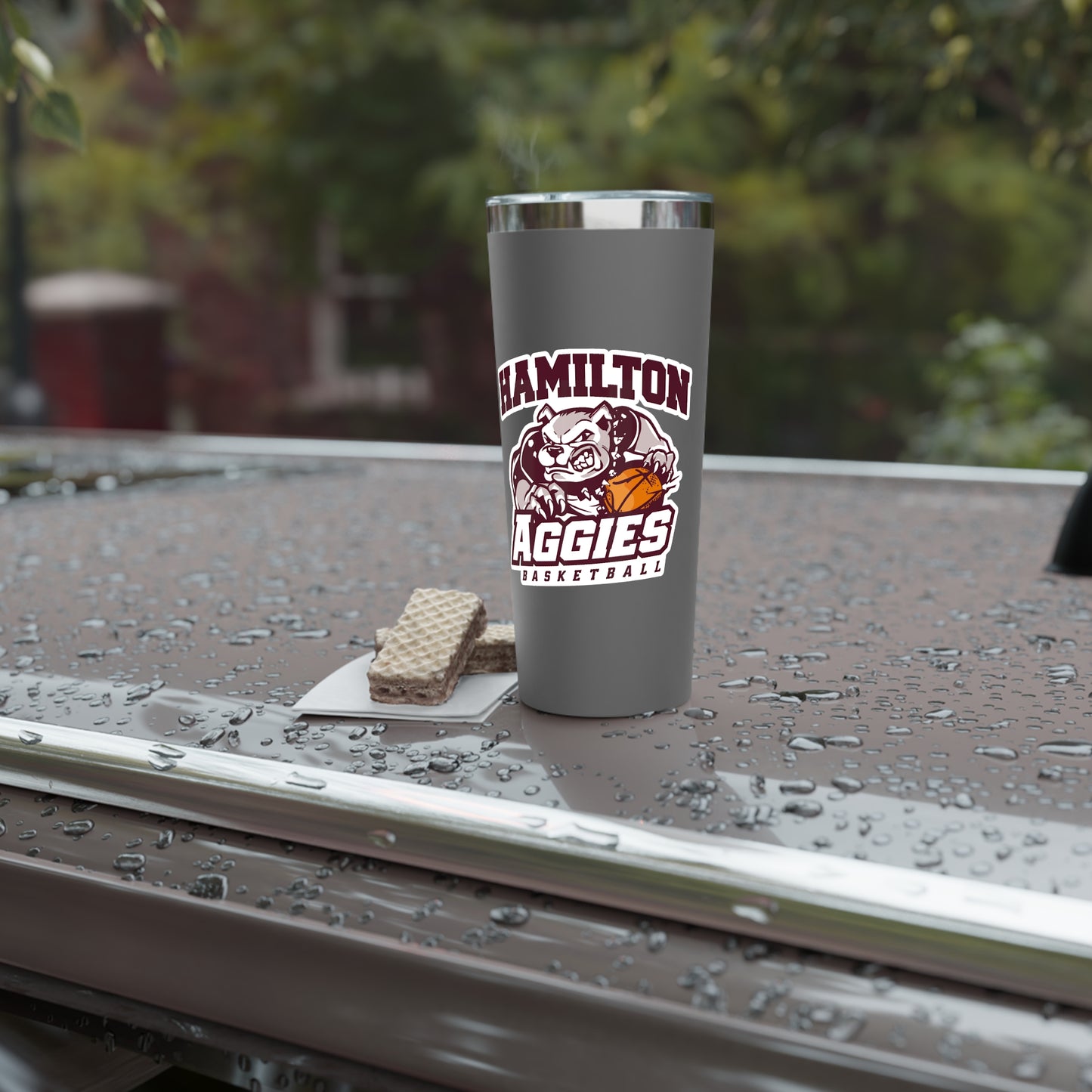 22oz Copper Insulated Tumbler \ Hamilton Aggies Basketball \ HABK1