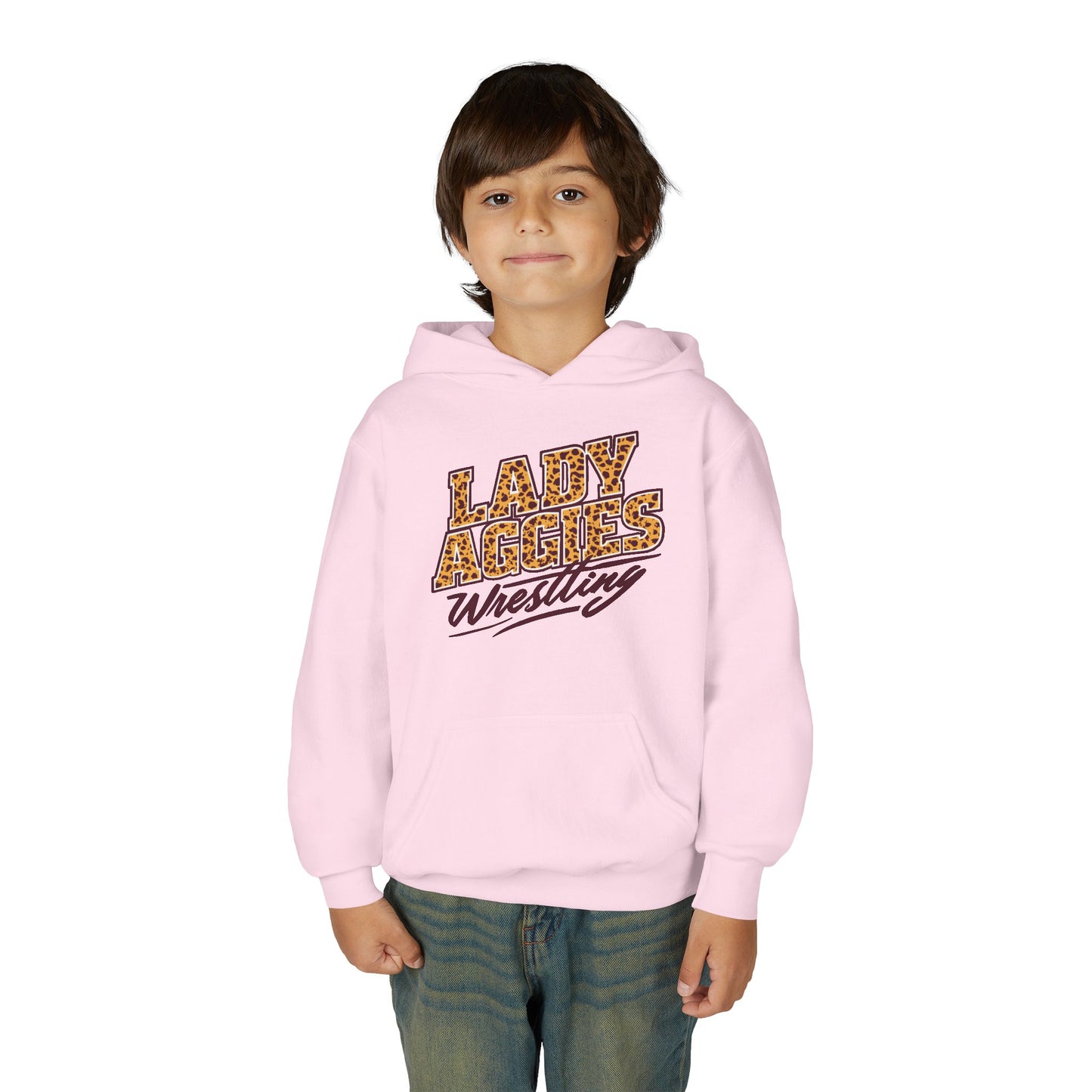 Youth Hoodie Sweatshirt \ Hamilton Aggies Wrestling \ HAWG3