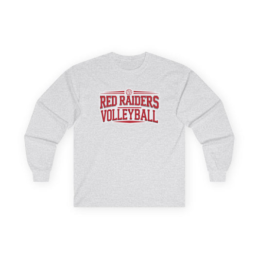 Adult Long Sleeve Tee \ Marion County Red Raiders Volleyball \ MCV2