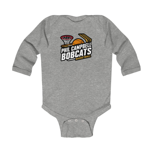 Long Sleeve Baby Bodysuit \ Phil Campbell Bobcats Basketball \ PCBBK1